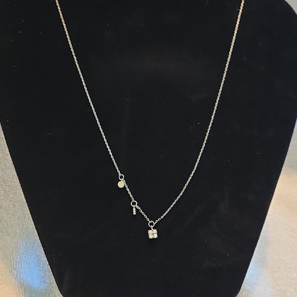 16" Elegant Silver Multi Charm Necklace with Charms